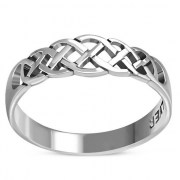 Plain Band Celtic Knot Silver Ring, rp231